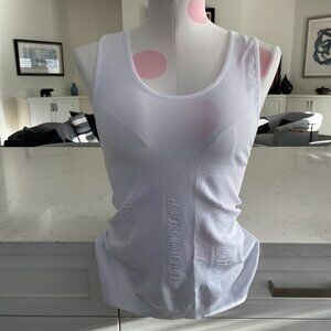 Shapewear Slim Fit Sleeveless Scoop Neck Polyester Tank Top White Sz XL NWOT